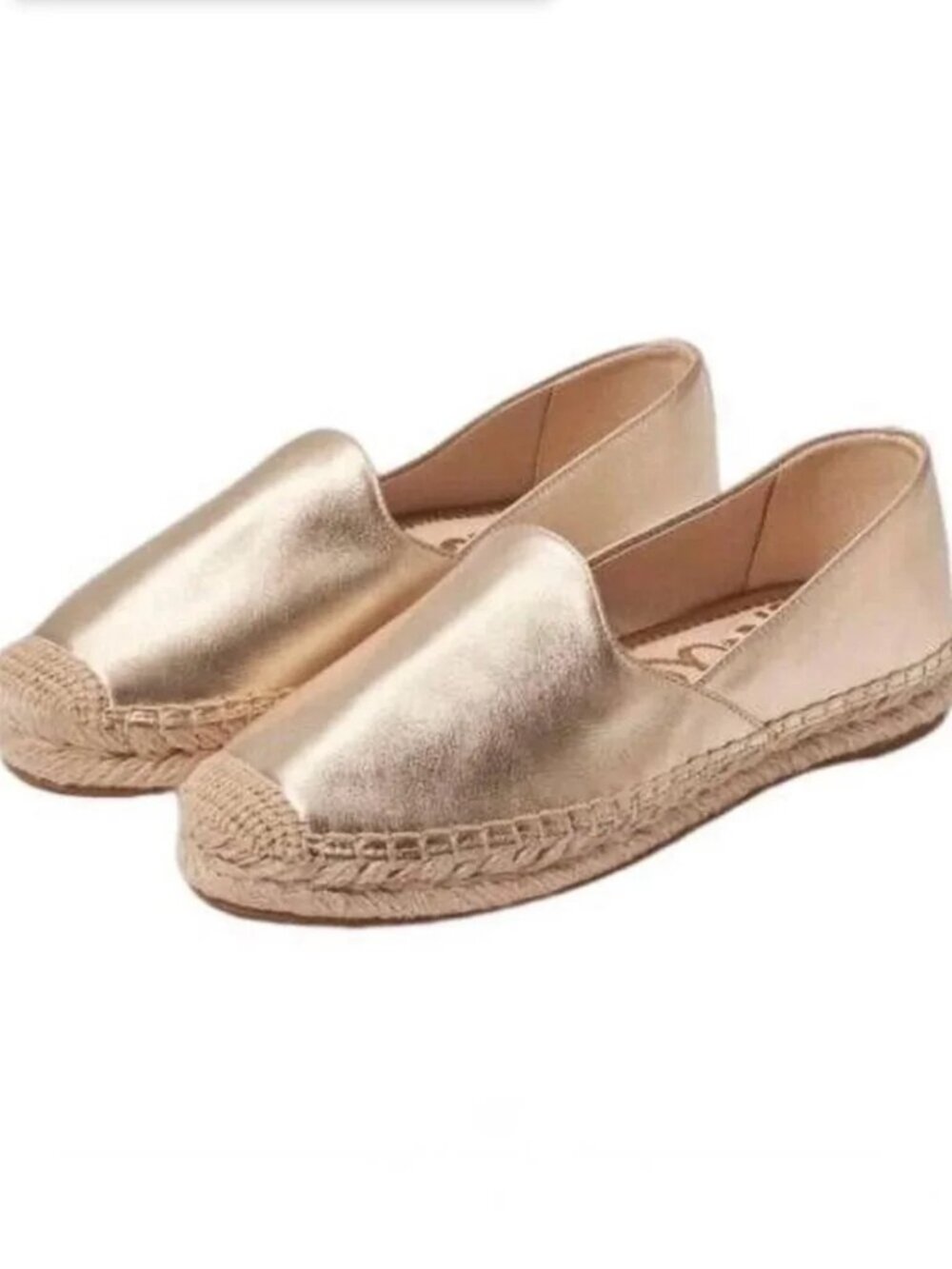 Sam Edelman Kesia Gold Slip On Espadrille EUC